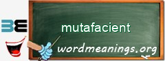 WordMeaning blackboard for mutafacient